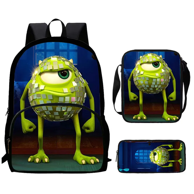 

Child School Backpack with Front Pocket,Shoulder Bags,Pencil Bags for Aged 5-10,Cartoon Monsters, Inc. School Bags for Boy Girl