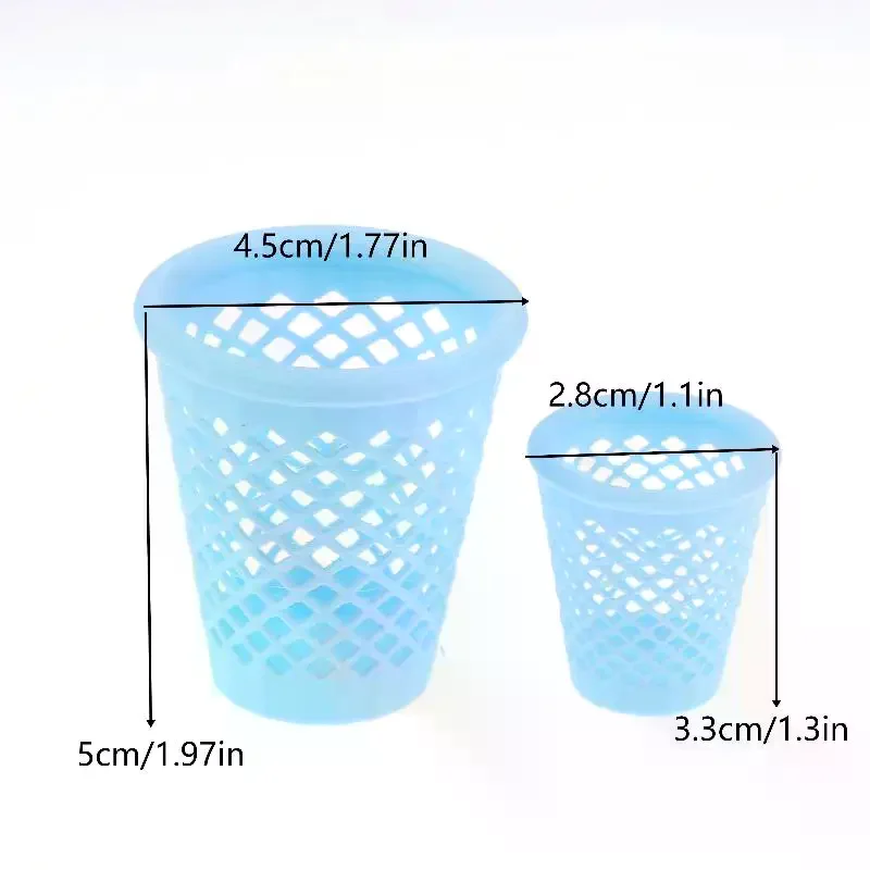 Mini cubo de basura ahuecado para casa de muñecas, modelo de muebles de cocina, accesorios para decoración de casa de muñecas, juguetes para juego de imitación, regalo, 1/12