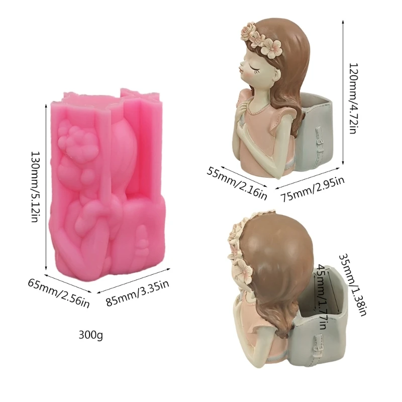 Handgefertigte Epoxidform, Sukkulenten-Blumentopf, Silikonform, Spiegelharz, Aufbewahrungsform