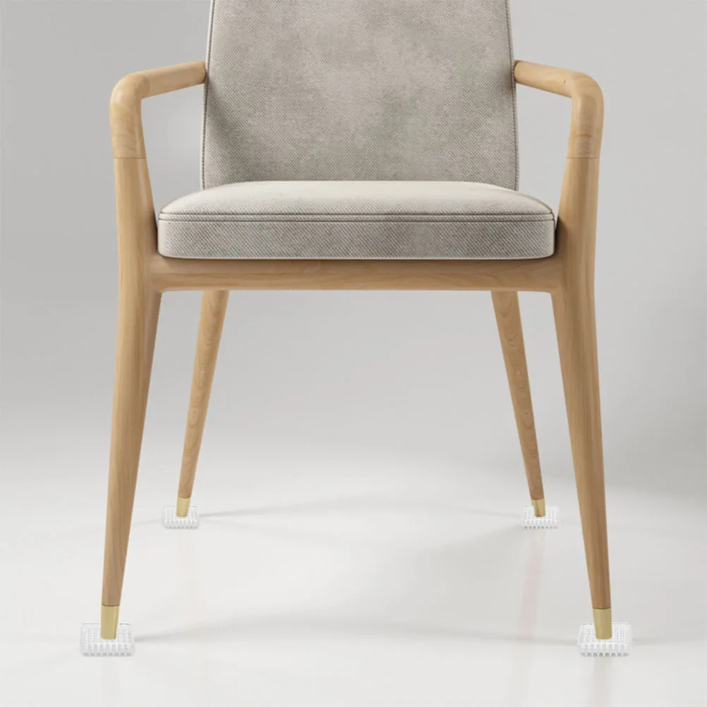 

6 Pcs Non-slip Transparent Circular Feet Pads Protectors Clear Plastic Chair Leg Sofa Floor Carpet Anti-move Scratch Resistant