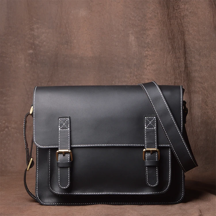 LUOKIR Retro Umhängetasche Crazy Horse Leder Schulter Tasche männer Echte Leder Crossbody Lokomotive Tasche Klassische Cambridge Tasche – Detail 19