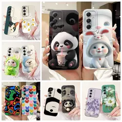 For Samsung Galaxy S24 FE Case S24 Plus Cute Panda Cartoon Cover Soft Silicone Case For Samsung S24 Ultra S 24 S24+ Fundas Coque