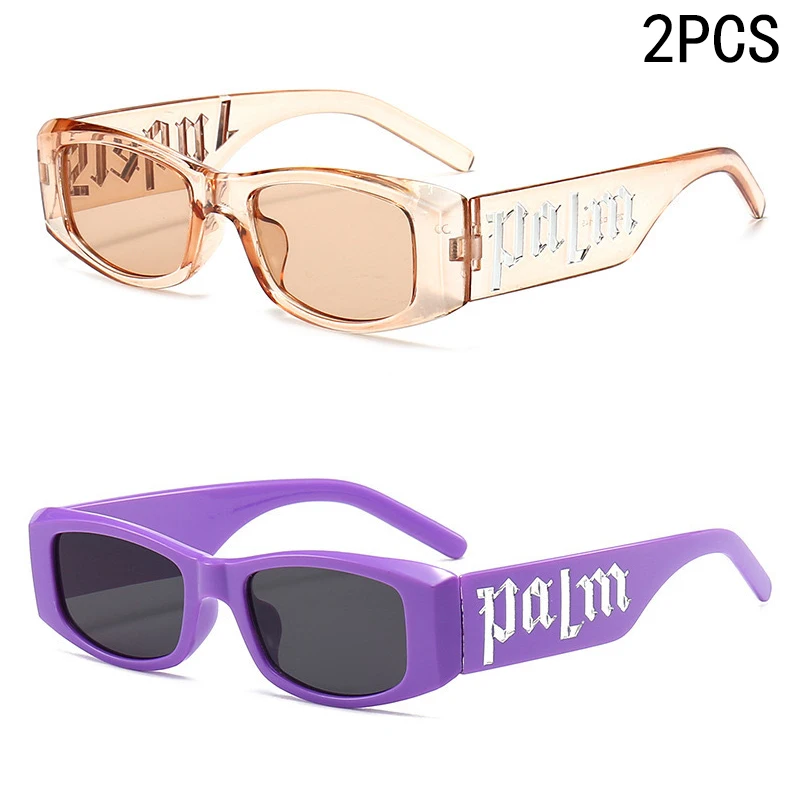2PCS Small Frame Letter Sunglasses, New Instagram Influencer Sunglasses, Punk Trend Runway Sunglasses 3059(5326) image 4