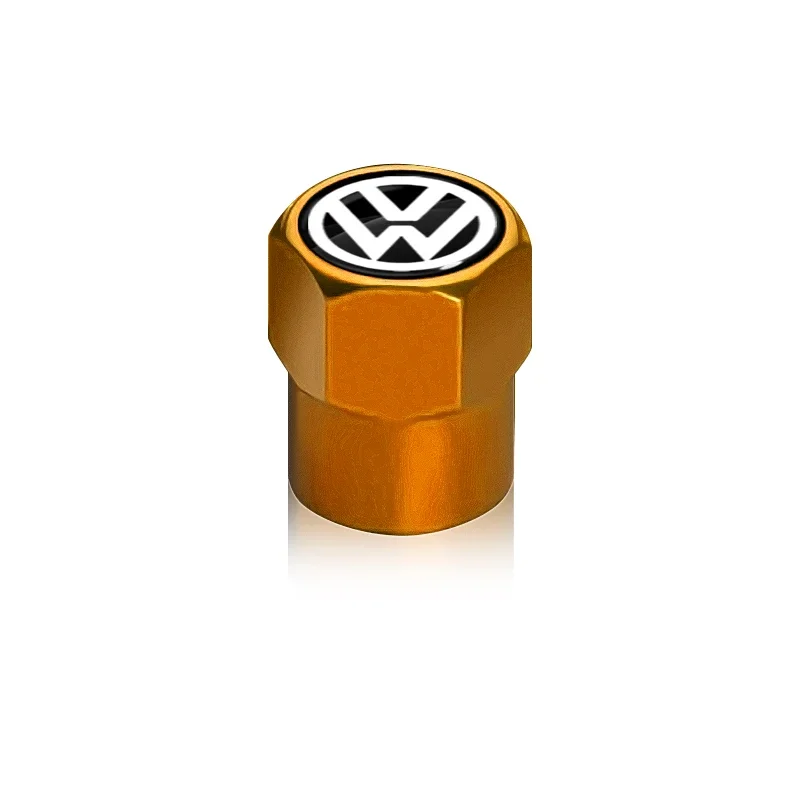 4 Stück Auto-Reifenventilkappen Staubschutz Auto-Emblem Zubehör für VW CC Polo 6R Golf 4 5 6 7 MK7 MK4 MK6 Passat B6 B8 T4 T5 Tiguan – Detail 2