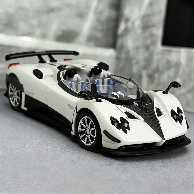

1:32 Pagani Zonda HP Barchetta Alloy Concept Модель спортивного автомобиля Литье под давлением Металлический гоночный автомобиль Модель автомобиля Звук Свет Детская игрушка в подарок