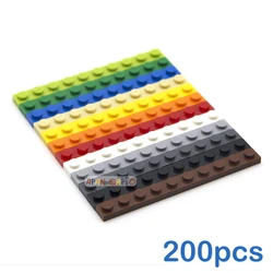 200pcs DIY Building Blocks Thin Figures Bricks 1x10 Dots Educational Creative Size Compatible With 4477 Toys for Children