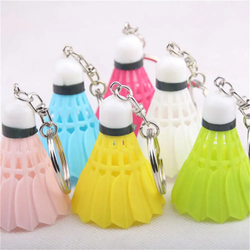 Mini Badminton Pendant Keychain Key Ring Holder Backpack Pouch Hanging Decor Keyring Keychains Handbag Hanging Decor Toy