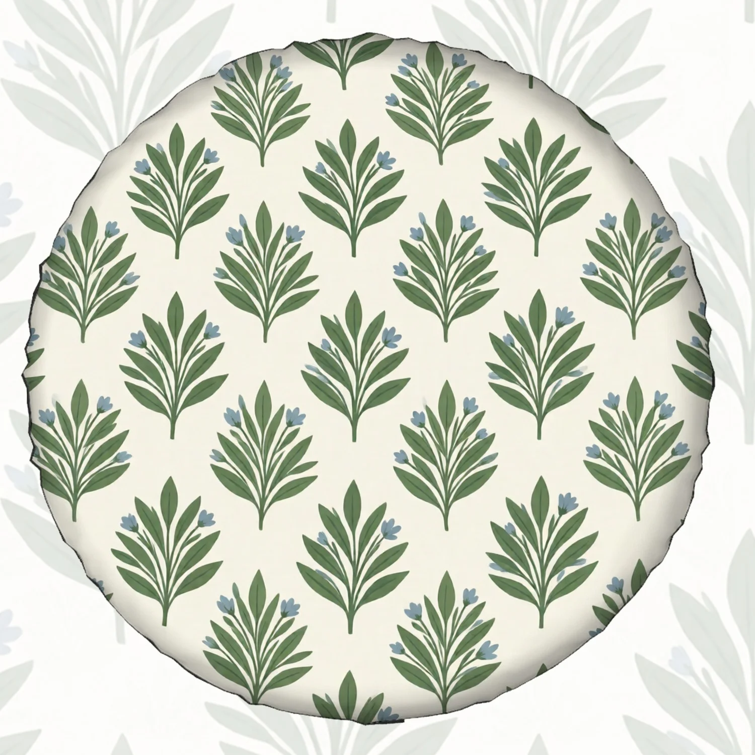 1pc Spare Tire Cover Ditsy Green Botanical Repeat Pattern Weatherproof Dustproof Wheel Protectors Universal Wheel Covers Fit For