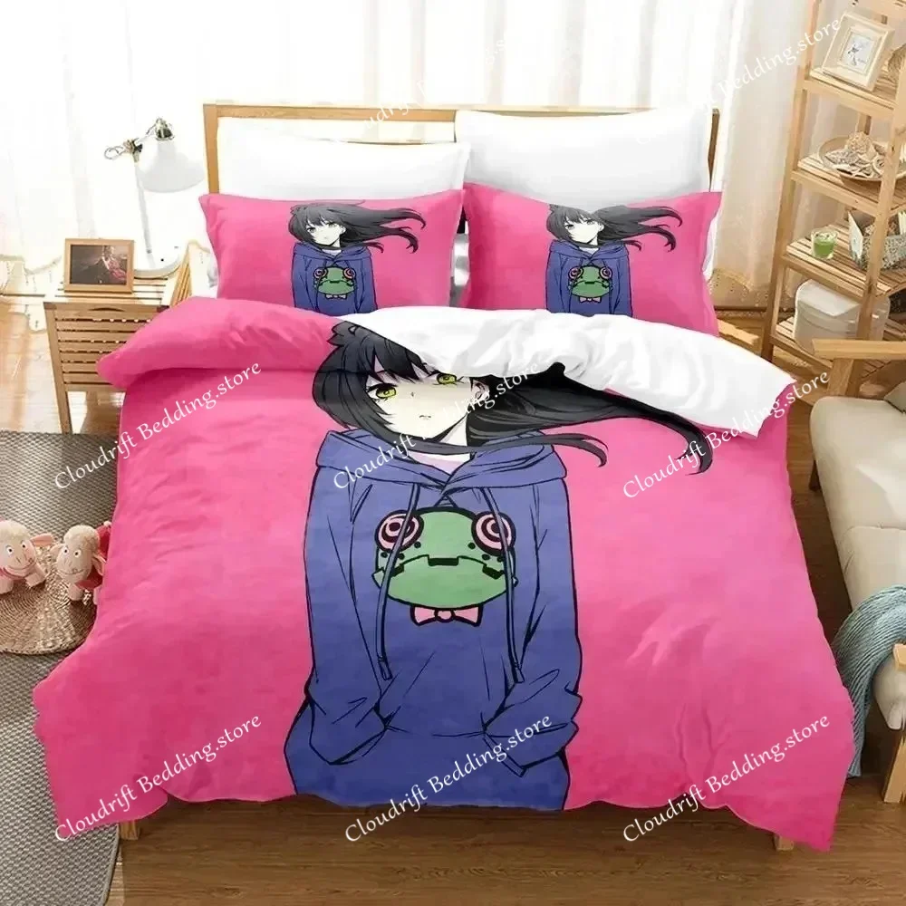 

Anime Mieruko-chan Bedding Set Duvet Cover Bed Set Quilt Cover Pillowcase Comforter King Queen Size Boys Adult Bedding Set