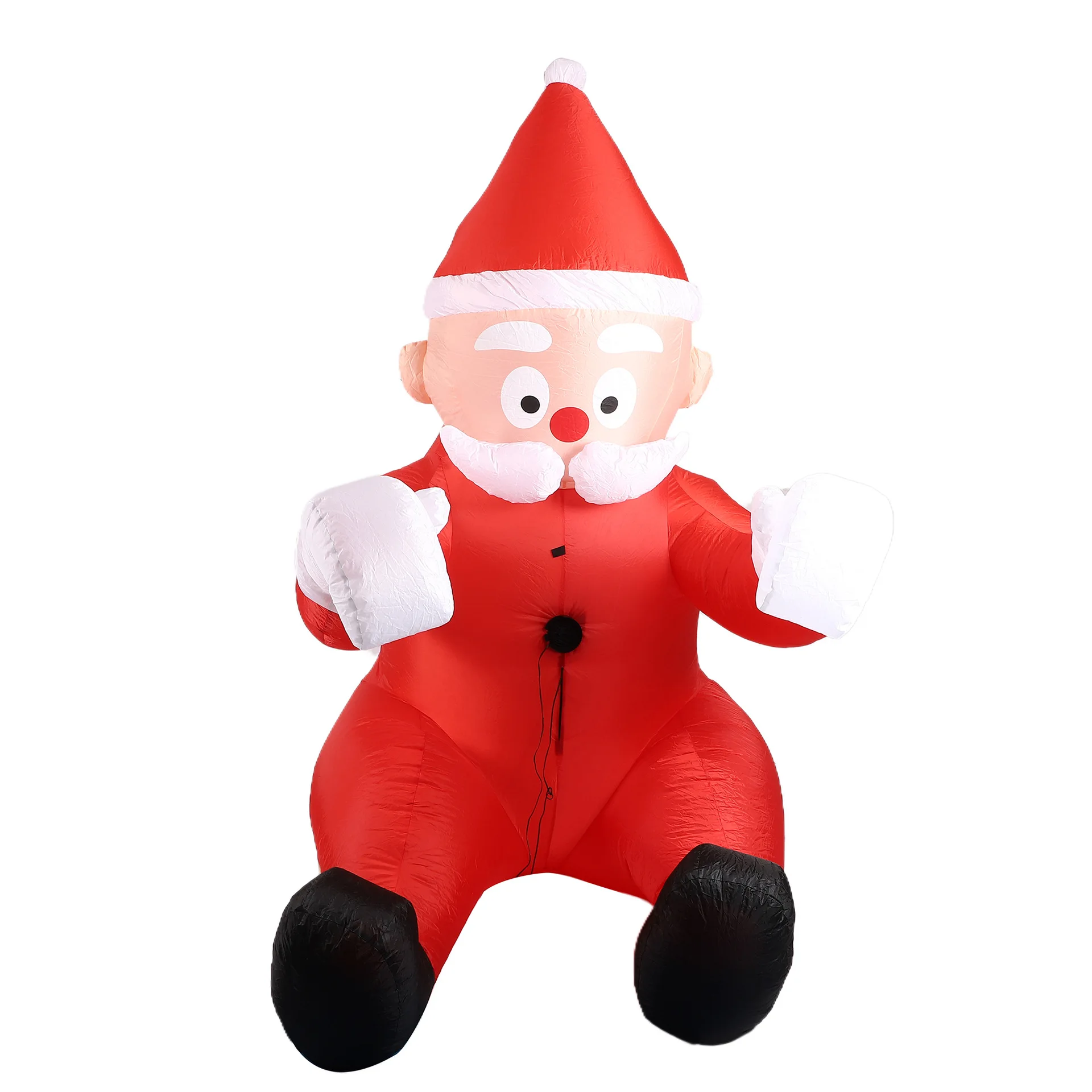 2m Climbing Santa Air Model White Backpack Santa Inflatable Air Model Christmas Outdoor Ornament Air Model