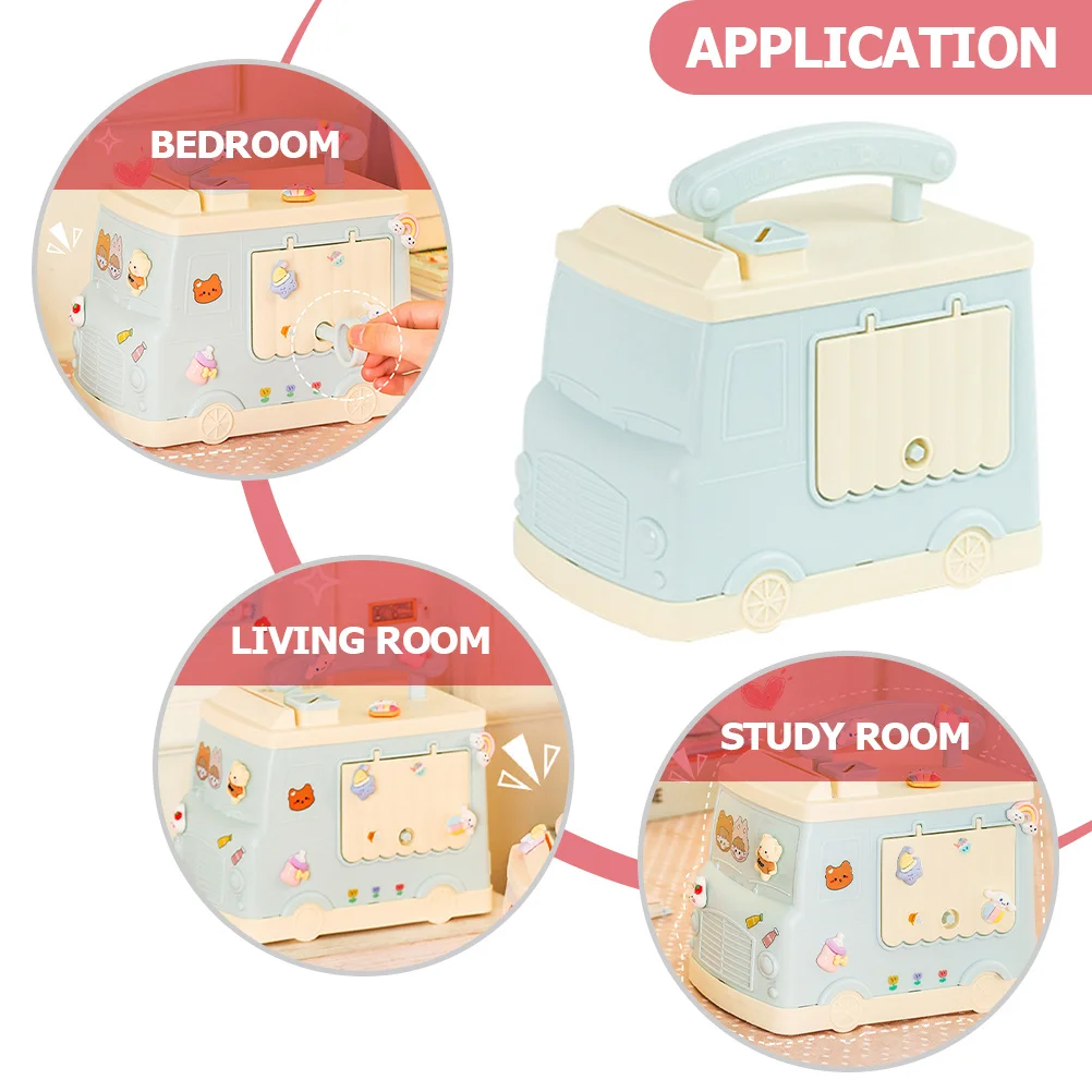 1pc cofrinho de carro para crianças durável caixa de armazenamento de moedas desktop decoração para casa crianças poupança pote recipiente de dinheiro doméstico