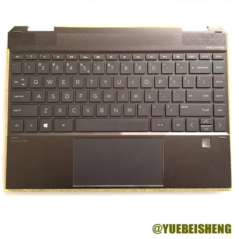 Yuebeisheng          95%New/org For HP Spectre X360 13-AP TPN-Q212 palmrest US keyboard upper cover backlight Touchpad,Brown