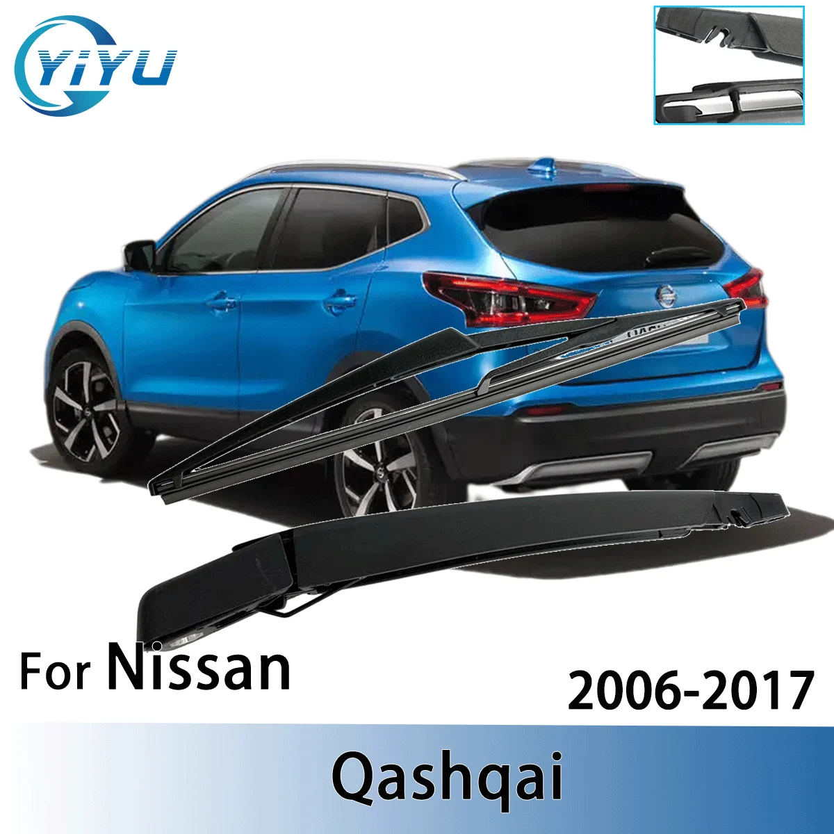 1/2PCS Heckscheibenwischerblatt Wischerarm Kit ForNissan Qashqai 2006-2017 Windschutzscheibe Scheibenwischer Bürsten