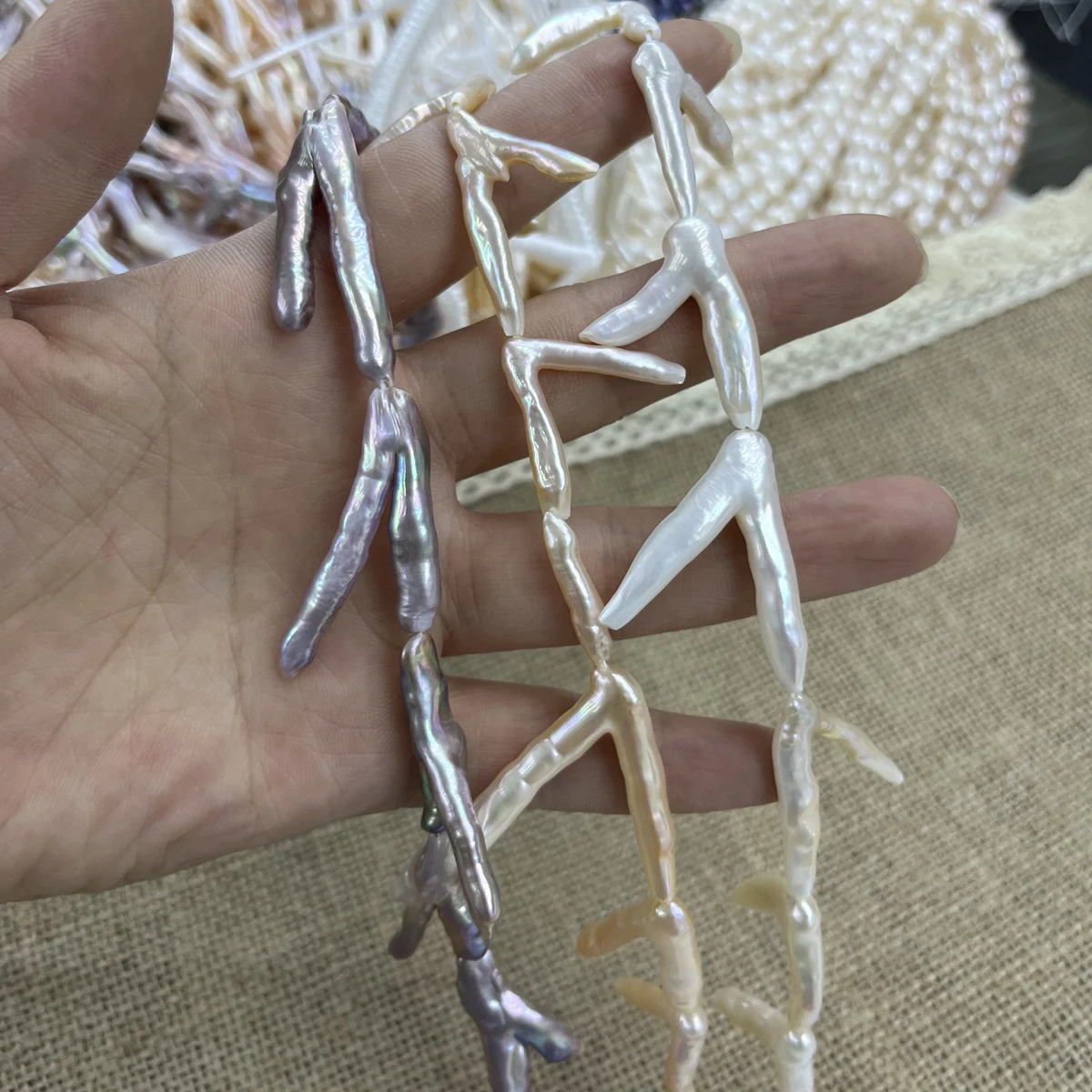 

25x15mm Baroque Chicken Claw Shape Natural Freshwater Pearl Loose Beads for Jewelry Making DIY Necklace Bracelet Accessories