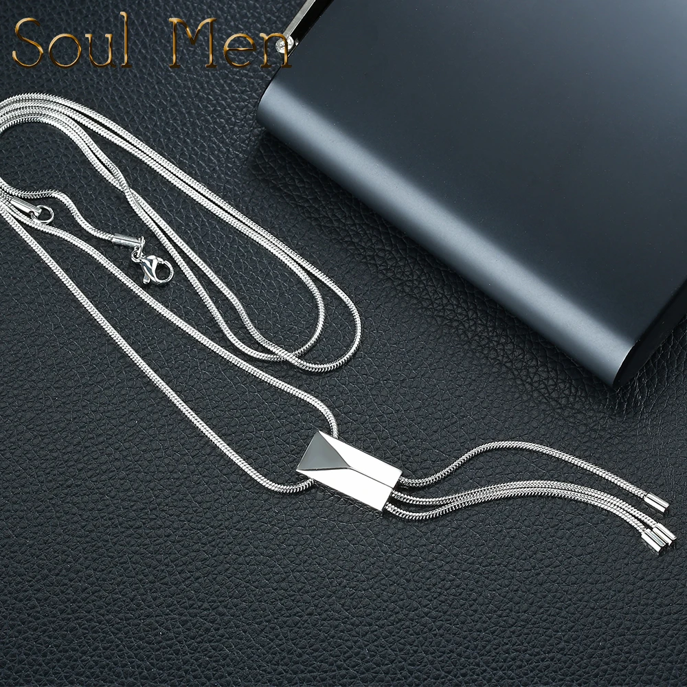 Necklace For Men Women Gold Silver Black Color 316L Stainless Steel Byzanine Snake Bone Chain Pendant For Jewelery Gift