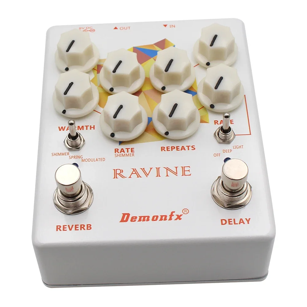 

New Demonfx-RAVINE High Quality Guitar Effect Pedal REVERB Delay Pedal True Bypass Electric Guitar Effects