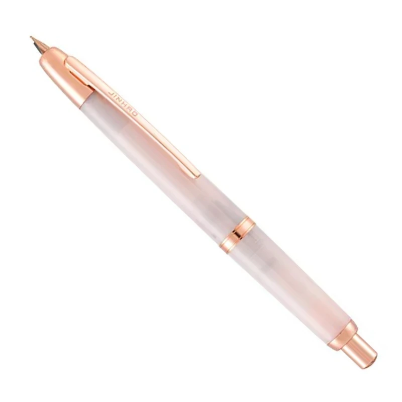 Pióro wieczne JINHAO 20 z mechanizmem wyciągania wkładu, stalówka EF F N, limitowana edycja, kolor zielony, czerwony, złoty, klips, pióro do pisania, do szkoły, biura. — zdjęcie produktu 6