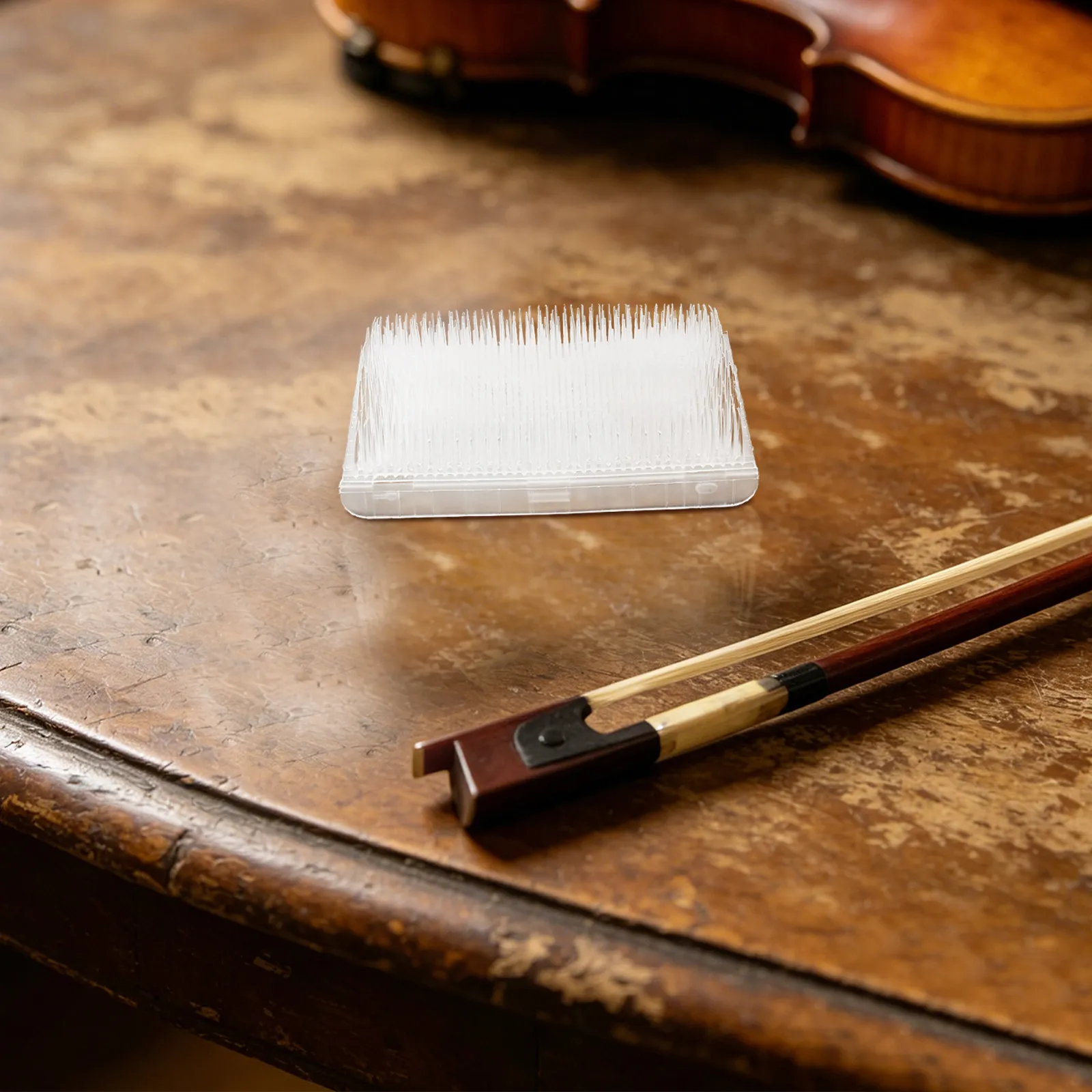 4Pcs Portable Bow Comb Violin Erhu Cello Hair Cleaning Brush String Instrument Accessories Bow Hair Detangler for Orchestra