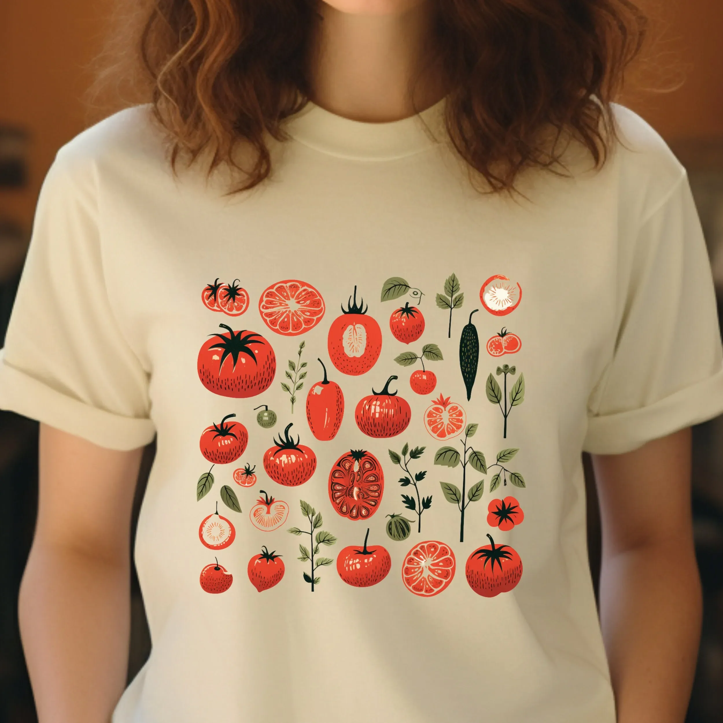 Tomato T Shirt Vegetable Vergetable Foodie Vegan Gardening