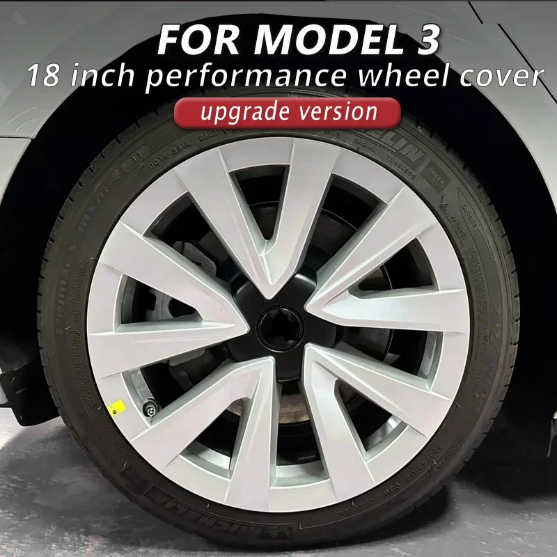 4PCS HubCap 18 Inch Performance Wheel Caps Automobile Replacemen Hub cap Full Rim Cover Accessories for Tesla Model 3 2018-2023