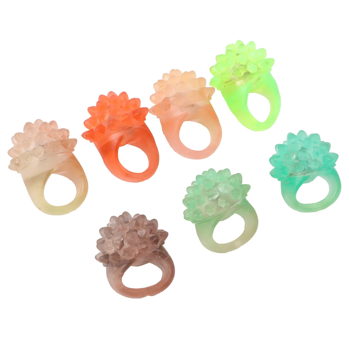 

10 Pcs Glowing Strawberry Rings LED Flashing Finger Toy Luminous Party Child Fun Bridal Shower Christmas Gadgets TPR Material