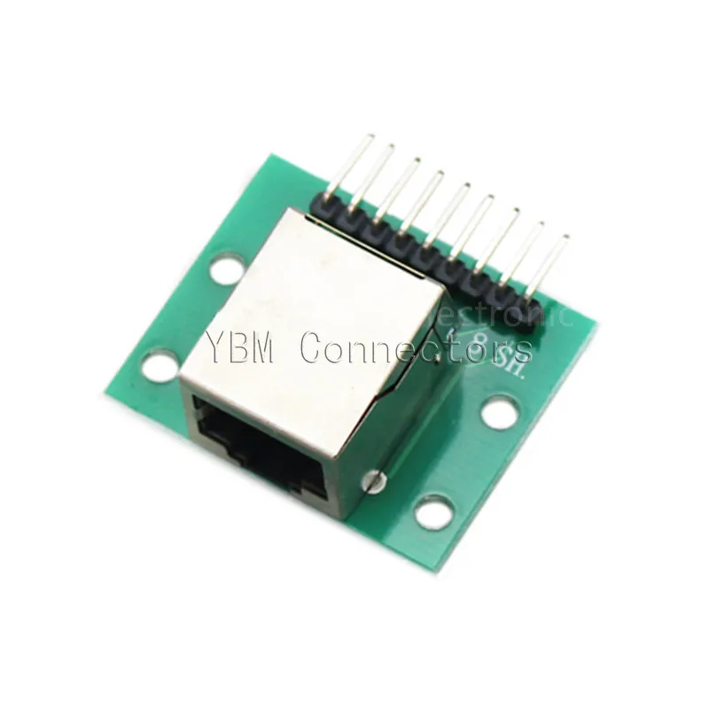 5Pcs RJ45 Adapter Board To XH2.54 Modular Ethernet Connector Adapter Network Interface + Breakout Board + Pin Header