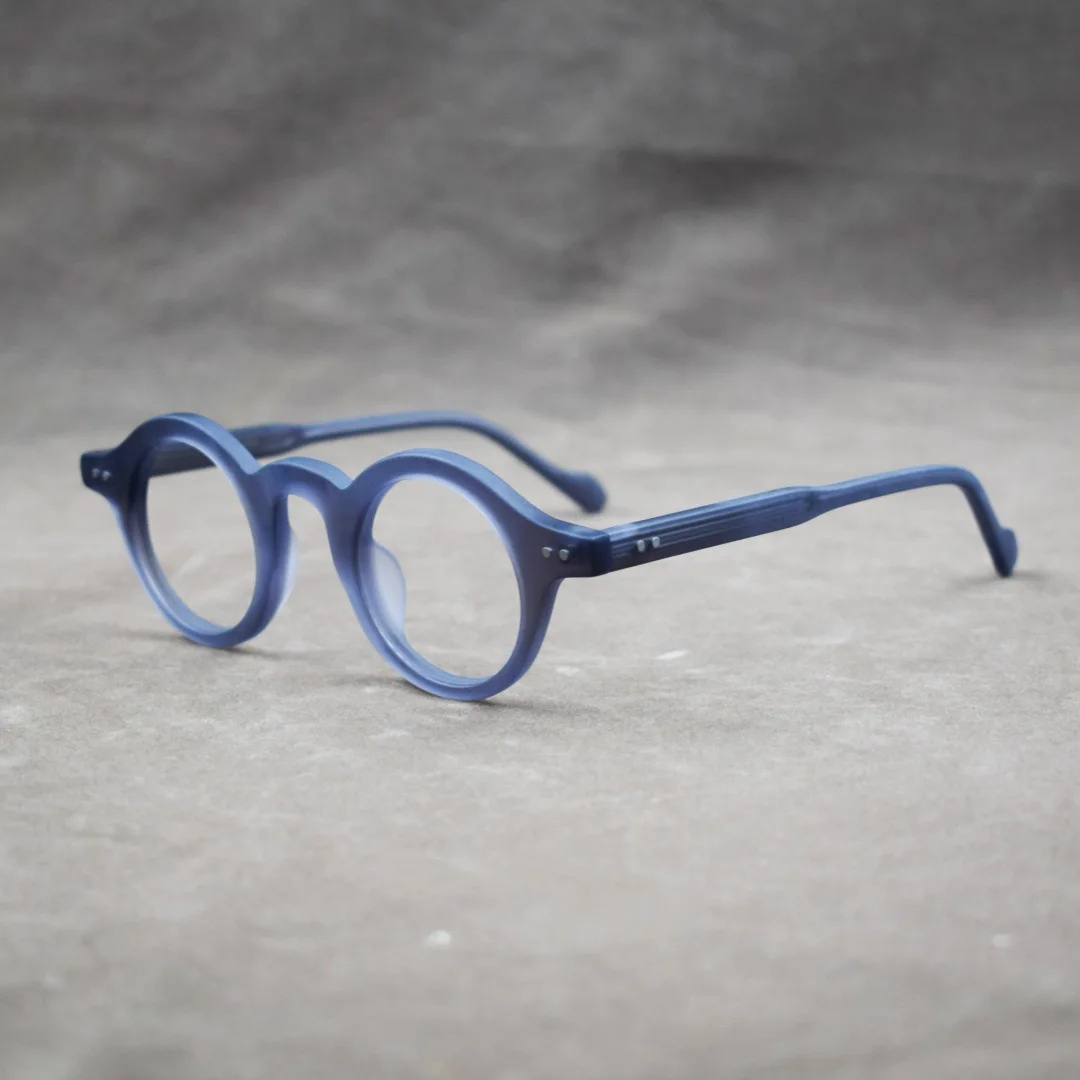 

New retro frosted round plate glasses frame exquisite versatile full frame glasses for men and women