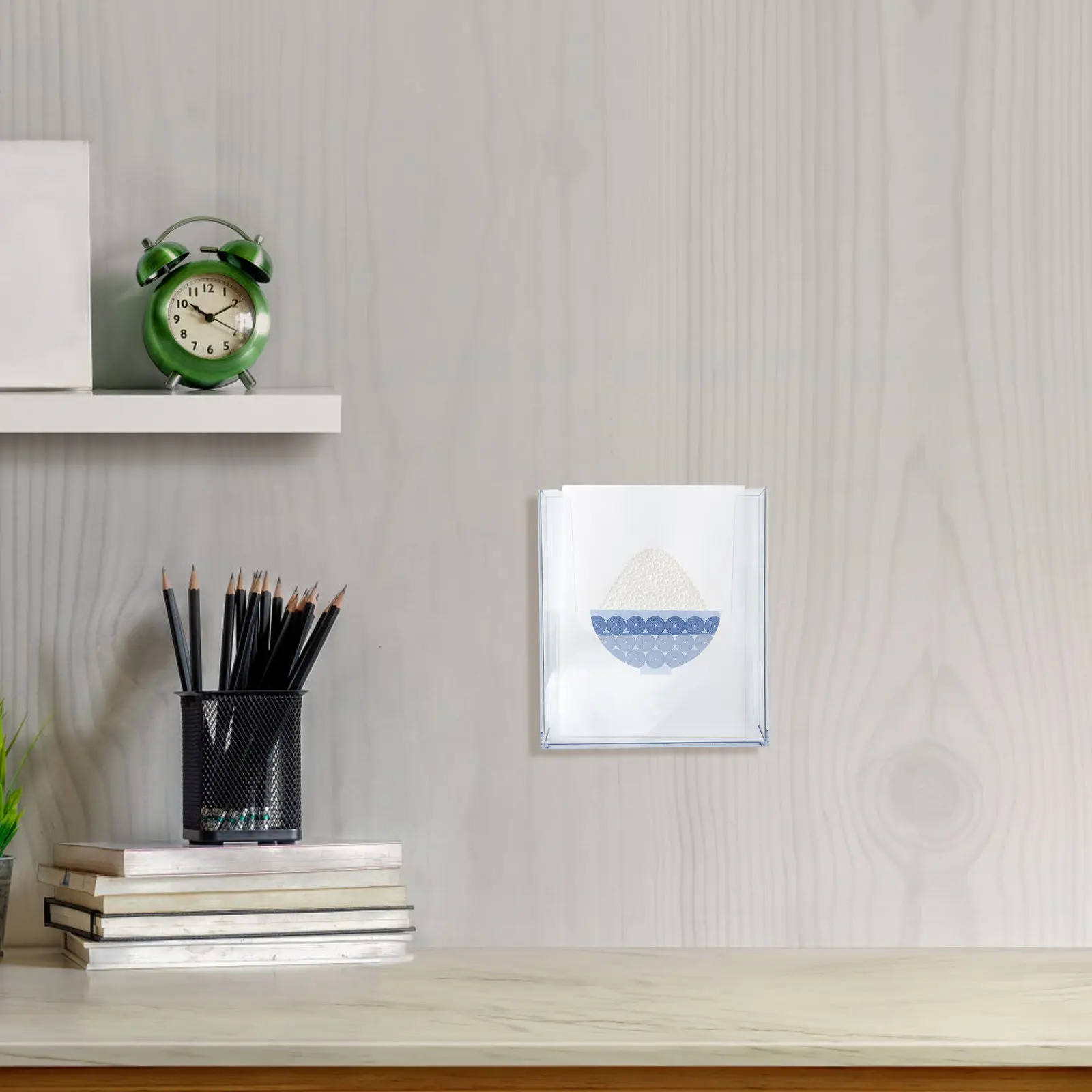 High Grade Acrylic Wall Mounted File Holder Rack Organizes Magazines Newspapers Documents Envelopes Brochures Efficient Office