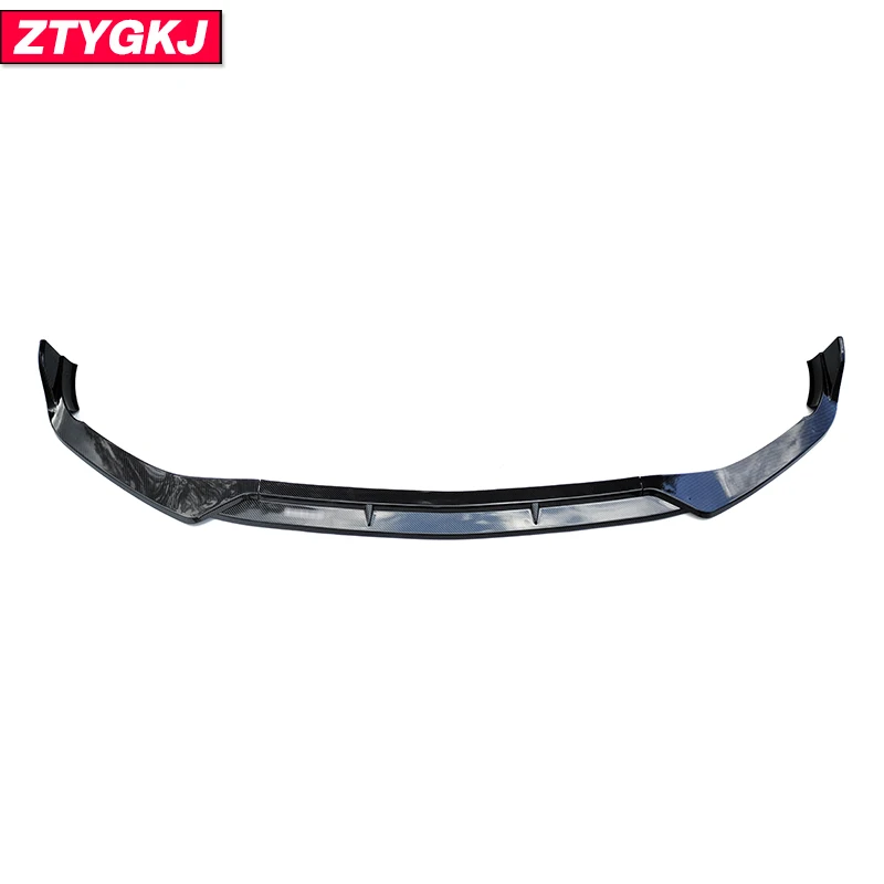3 PCS PP Material Black Or Carbon Color Front Bumper Lip Spoiler Splitters For Mercedes Benz W205 C Tuning 2022