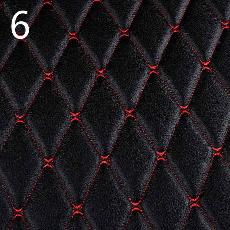 100x158cm Faux Leather Fabric Sponge Quilted Embroidered Car Interior Material Car Foot Pad Wall Sliding Door Decor pvc Fabrics