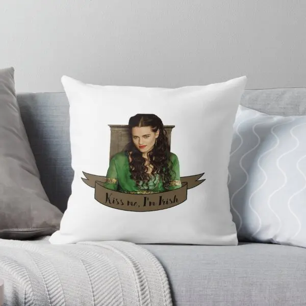 Kiss Me I Am Irish  Printing Throw Pillow Cover Soft Case Bedroom Comfort Throw Waist Fashion Anime Pillows not include One Side