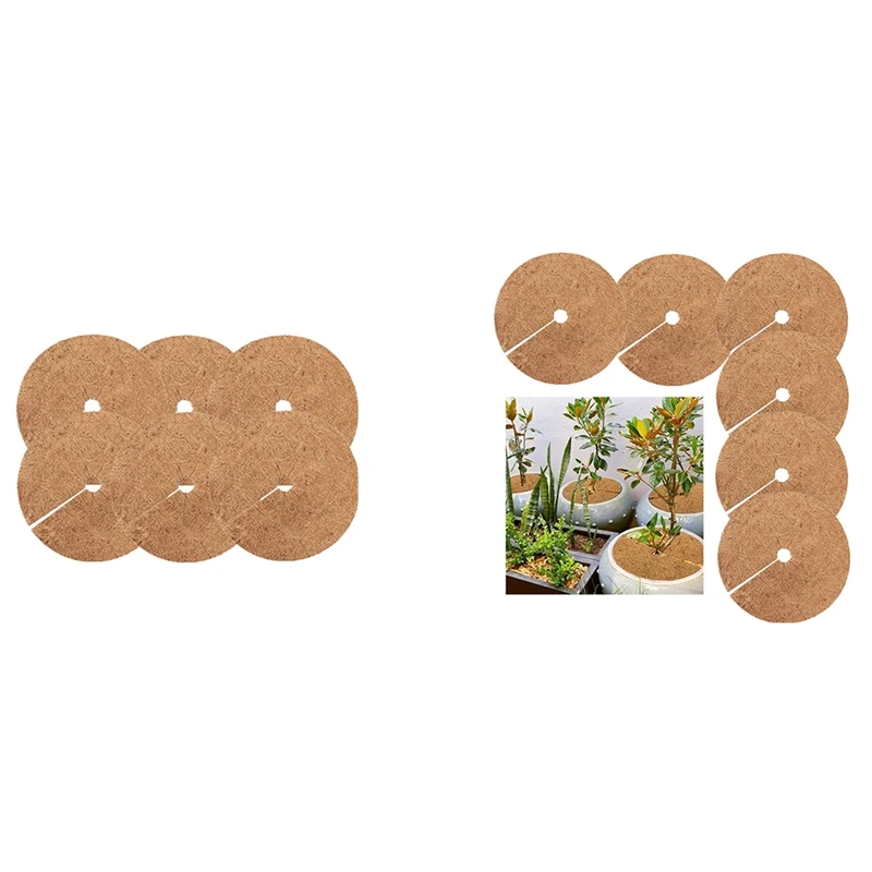 Copertura per piante in fibra di cocco Tappetino per pulcini Tessuto per il controllo delle erbacce Anelli per vasi da fiori Protezione per tronco di albero di cocco Protezione per radici per fioriera-A84M