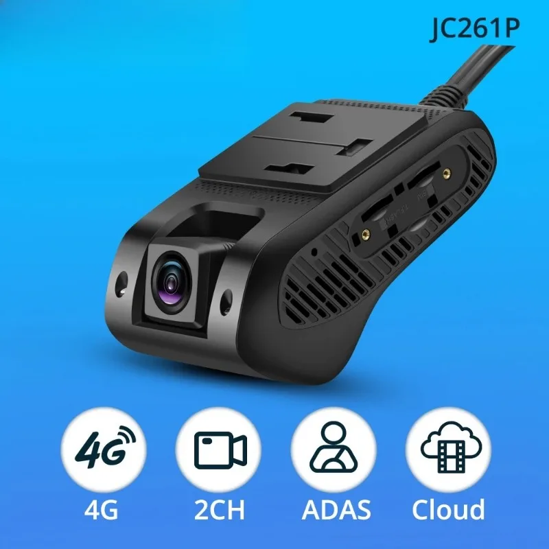 Jimi JC261P 4G Car Dash    With Live Stream ADAS HD Dual   s GPS Wifi Hotspot Multi-alarms DVR Dash Cam Free Platform