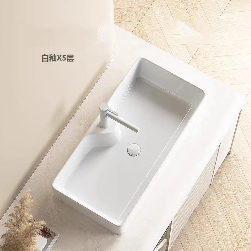 Narrow art basin Small space Long narrow Ceramic wash Multi-size  with faucet hole Platform 222