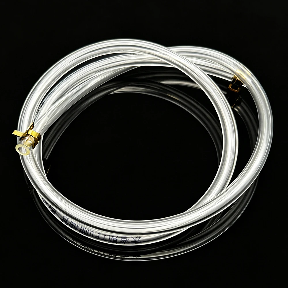 TPU Clear Fuel Pipe ID 4mm~16mm Diesel Tubing Wear Corrosion Resistant Fuel Hose with Galvanized Clamps for Chainsaws Blowers