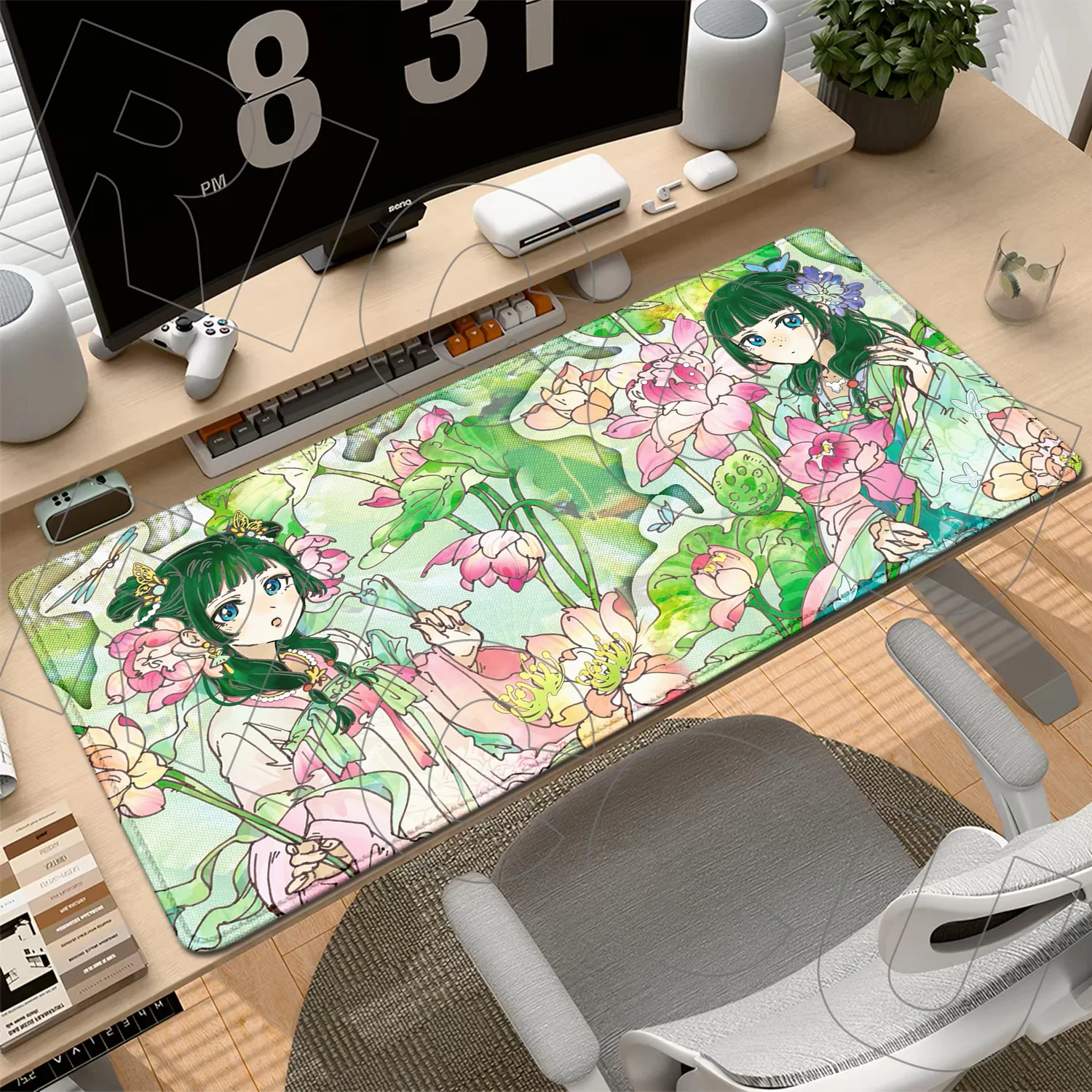 HD printing XXL Cute Anime Apothecary Diaries Mousepad Large Rubber Mouse Pad Lock Edges Mats Durable Laptop Gaming​ Desk Mat