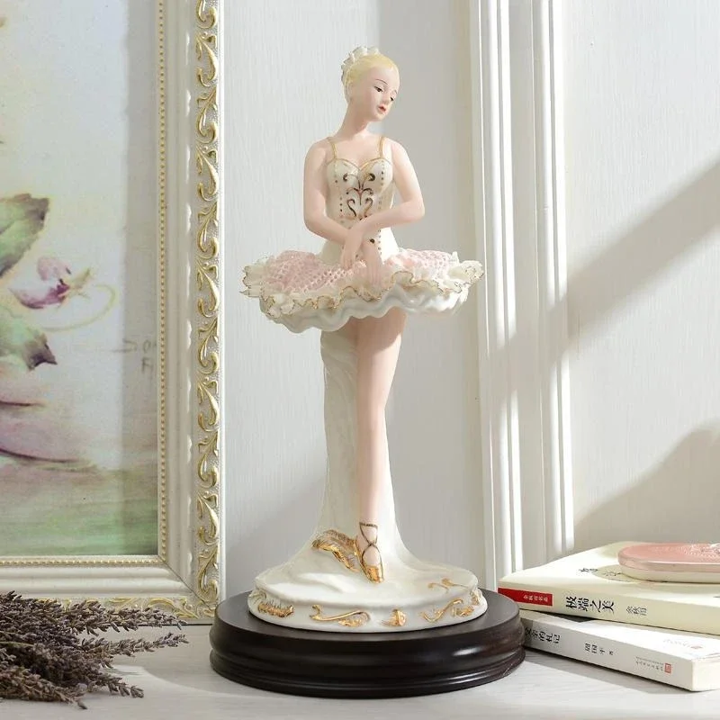Ceramic character ornament, beautiful girl dancing ballet, girl porcelain puppet, high-end handicrafts, creative luxury