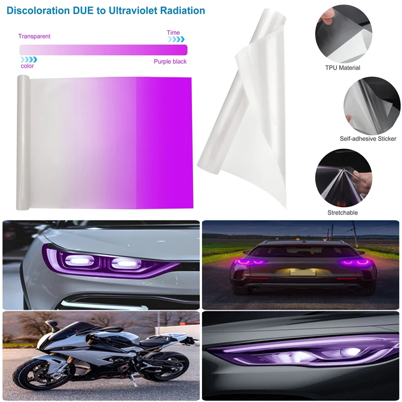 

Прозрачная интеллектуальная защитная пленка для кузова автомобиля из ТПУ, ремонт царапин, фотохромная модификационная пленка, пленка для фар из ТПУ