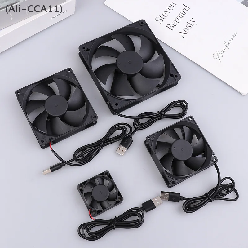 

5V Brushless Cooling Fan USB Router Fan Computer Case TV Box Cooling Case 50mm 80mm 90mm 120mm PC DIY Cooler Desktop Fan