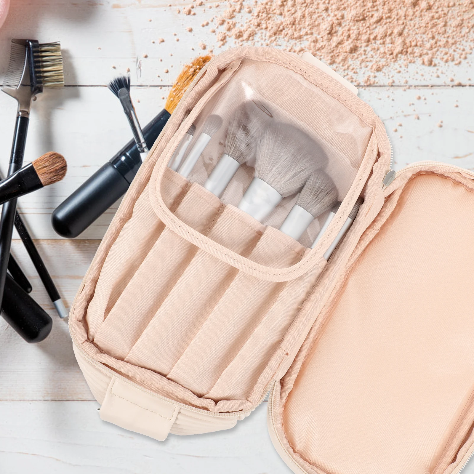 

Large Capacity Travel Storage Bag Portable Makeup ganizer Toiletry Holder Cosmetics Bag Weekend Trips Daily Use Scratch