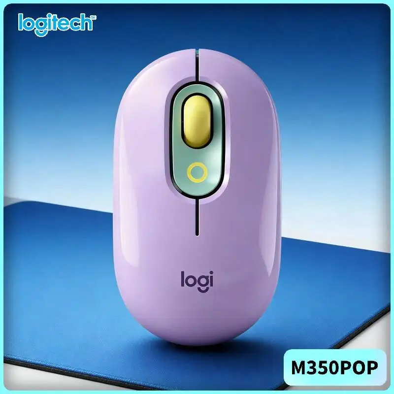 

Беспроводная мышь Logitech M350 POP с стабильным радиусом действия 10 м, бесшумным кликом, совместимая с ноутбуками Dell XPS 13 и XPS 15