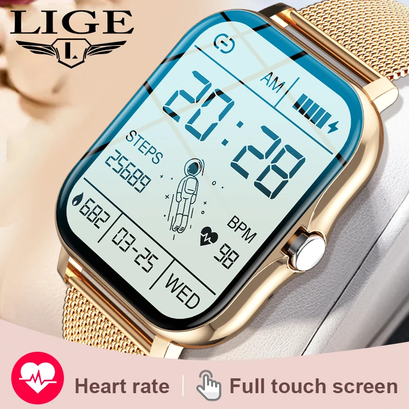 

LIGE 2025 Новое обновление Смарт-часы Полный сенсорный HD-дисплей Bluetooth Вызов Спорт Фитнес Мониторинг Смарт-часы для мужчин и женщин