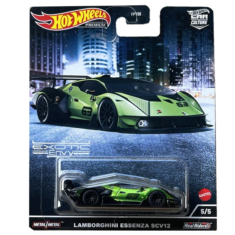 Hot Wheels Premium Car Culture Exotic Envy Diecast 1:64 Voiture Alfa Romeo Bugatti Lamborghini juguetes para niños