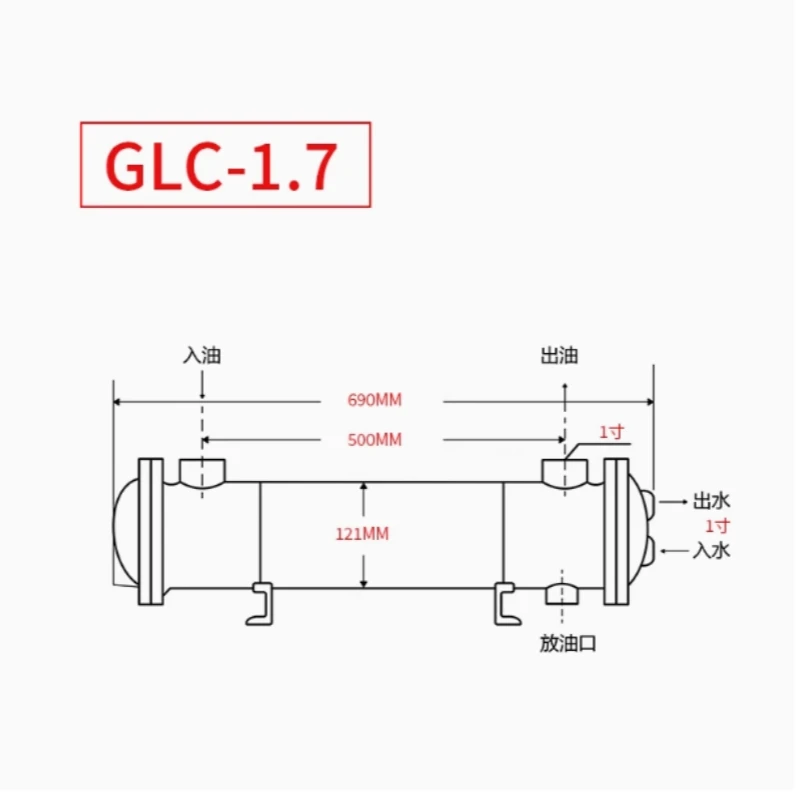 Heat exchanger efficiency Condenser Tube cooler GLC2-1.7