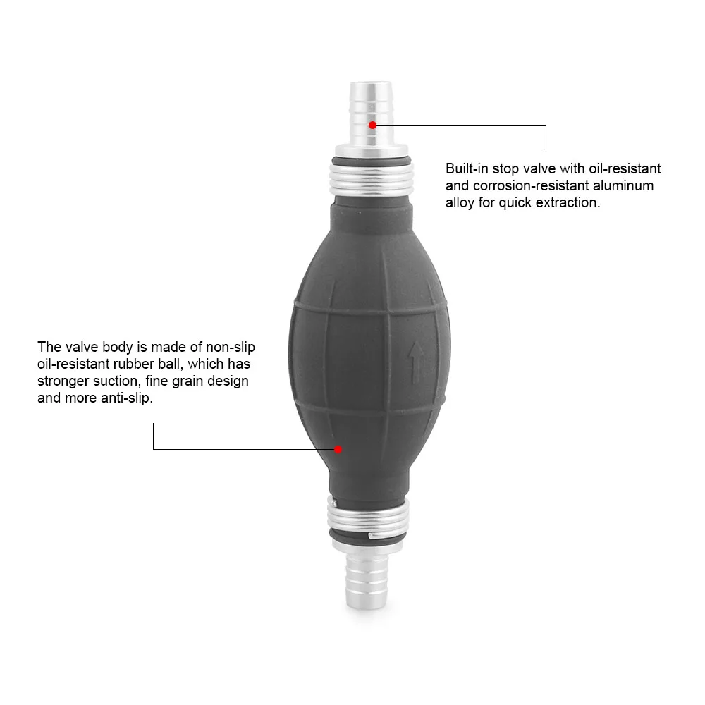 Pompa carburante 6mm 8mm 10mm 12mm gomma alluminio pompa carburante manuale linea Primer manuale lampadina tutti i combustibili per auto barca fuoribordo marino