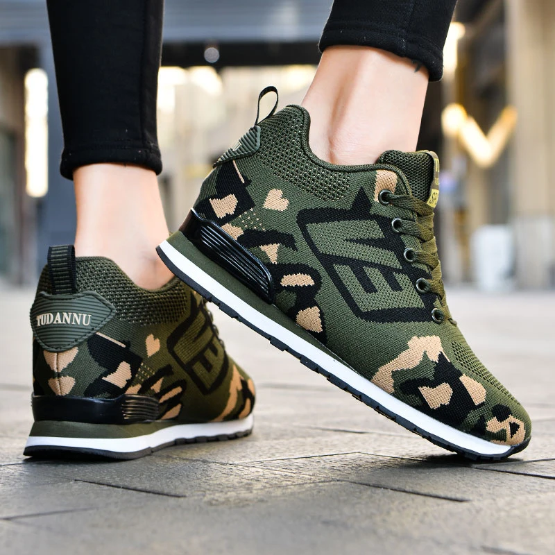 

Mesh camouflage sports shoes for men and womendurable casual shoesanti slip tennis shoeslightweight outdoor hiking shoesand heig