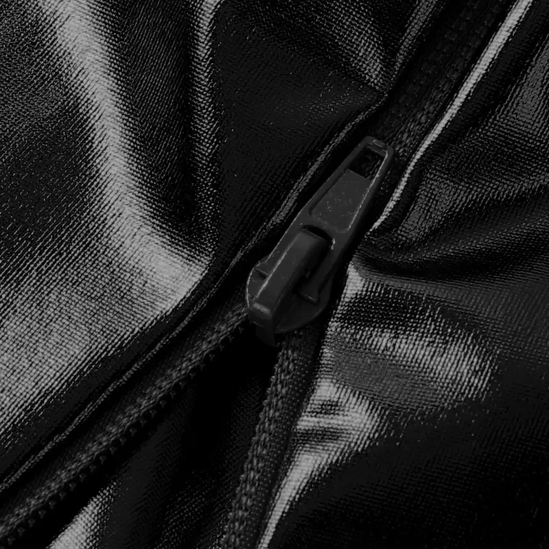 RT01 ユニセックス女性メンズコスプレフェイスマスクラテックス光沢のあるメタリックオープン目と口ヘッドギアフルフェイスマスクフードロールプレイ & Gf1