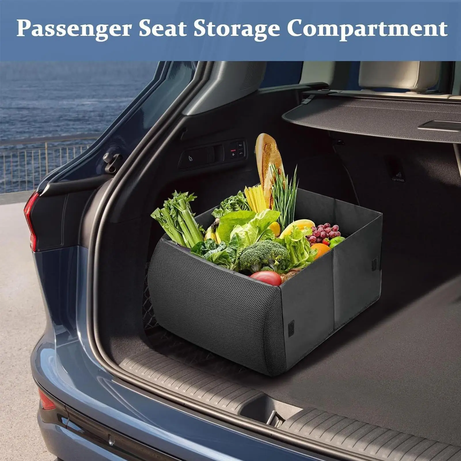 

Trunk Organizer 30L Foldable Grocery Box Car Organizer For Men Women Automotive SUV Truck Travel Road Trip Camping Grocery Tool