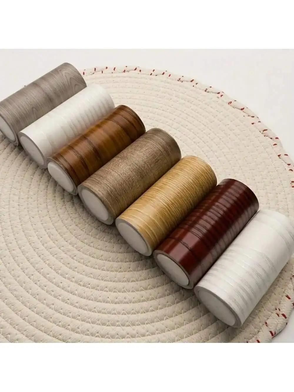 1PC 8CMx5M  Wood Grain Repair Adhensive Duct Tape Floor Furniture Renovation Skirting Line Sticker Home Decoration
