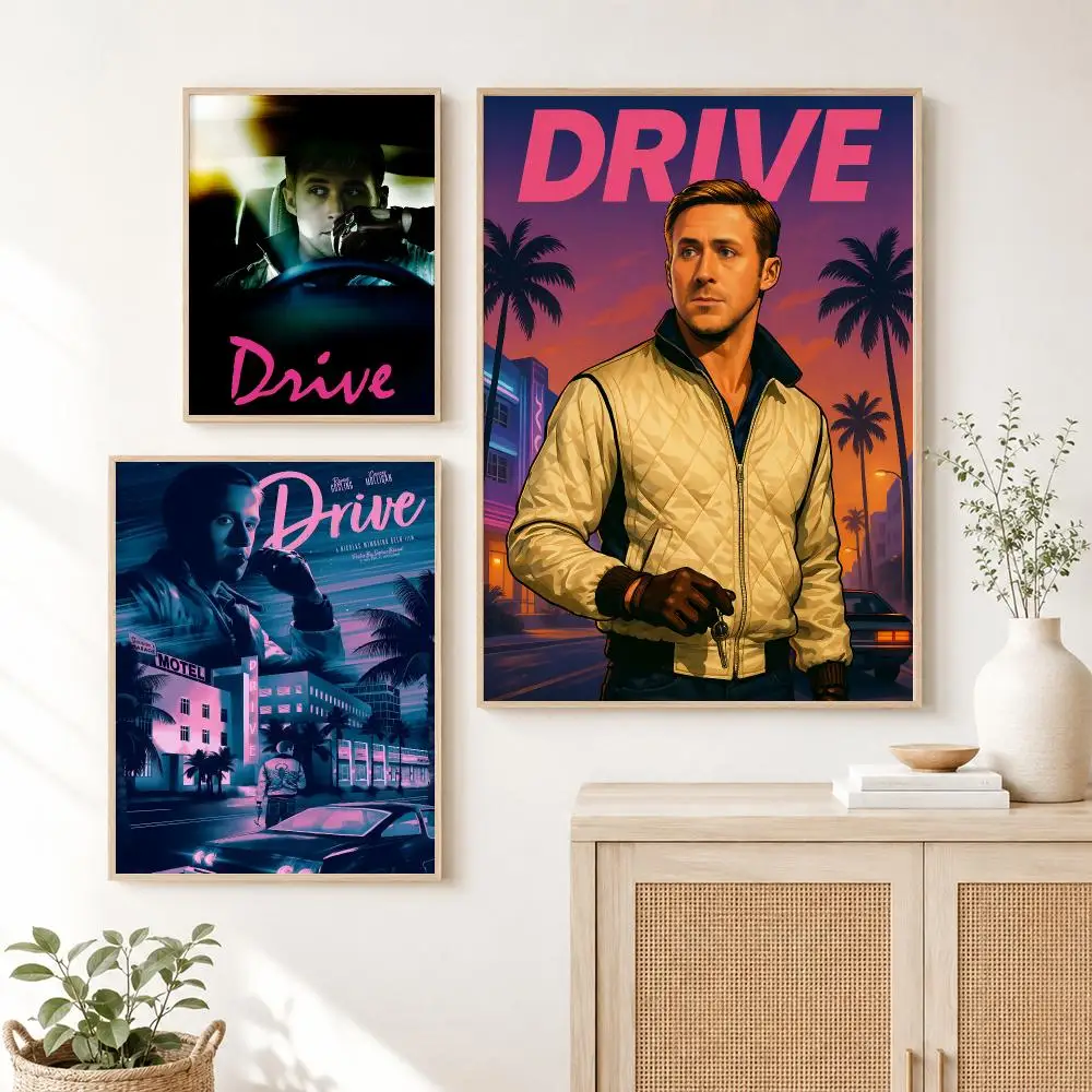 Classic Movie D-Drive Classic On Movie Ryan Gosling  Poster Self Adhesive Wall Art Decor for Bedroom Living Room Office Home
